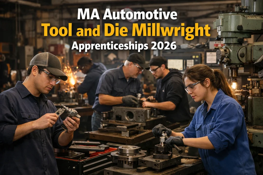 MA Automotive Tool and Die Millwright Apprenticeships 2026