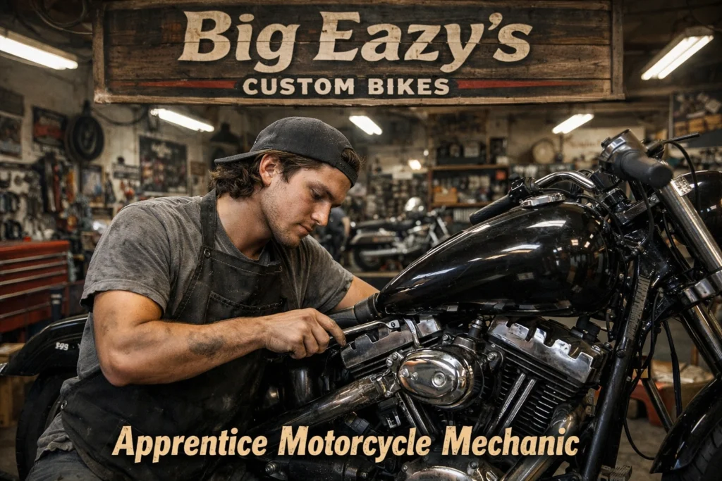 Big Eazy’s Custom Bikes (Apprentice Motorcycle Mechanic)