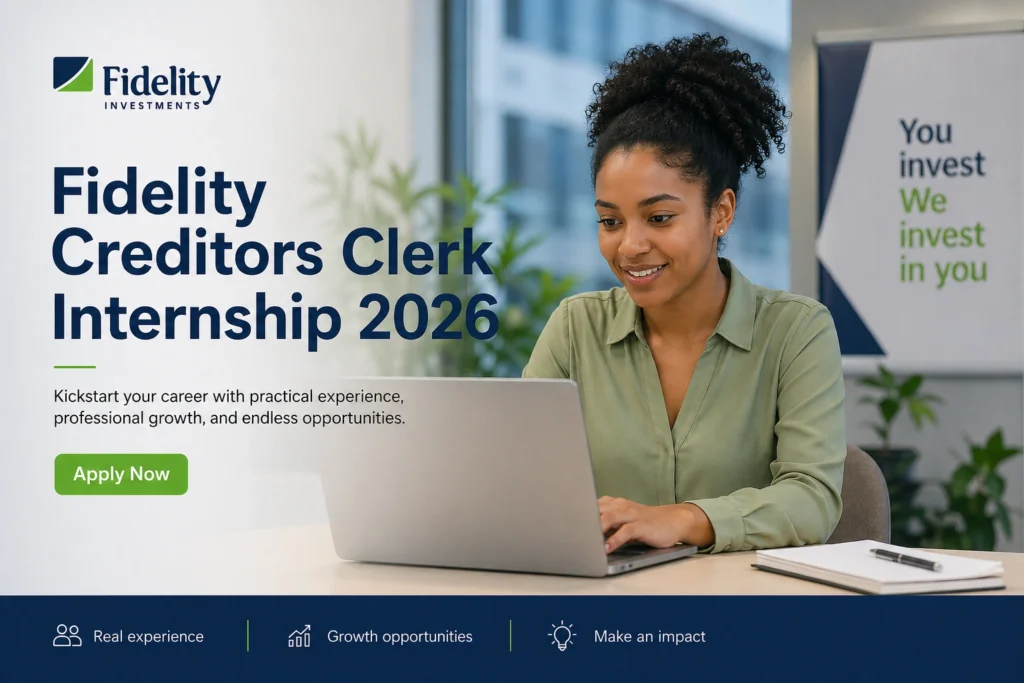 Fidelity Creditors Clerk Internship 2026