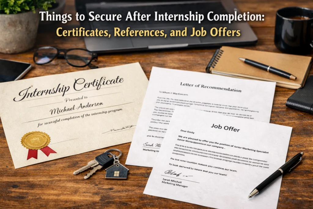Things to Secure After Internship Completion