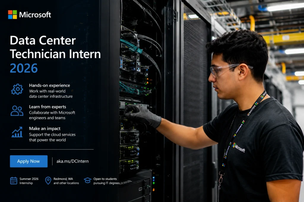 Microsoft Data Center Technician Intern 2026