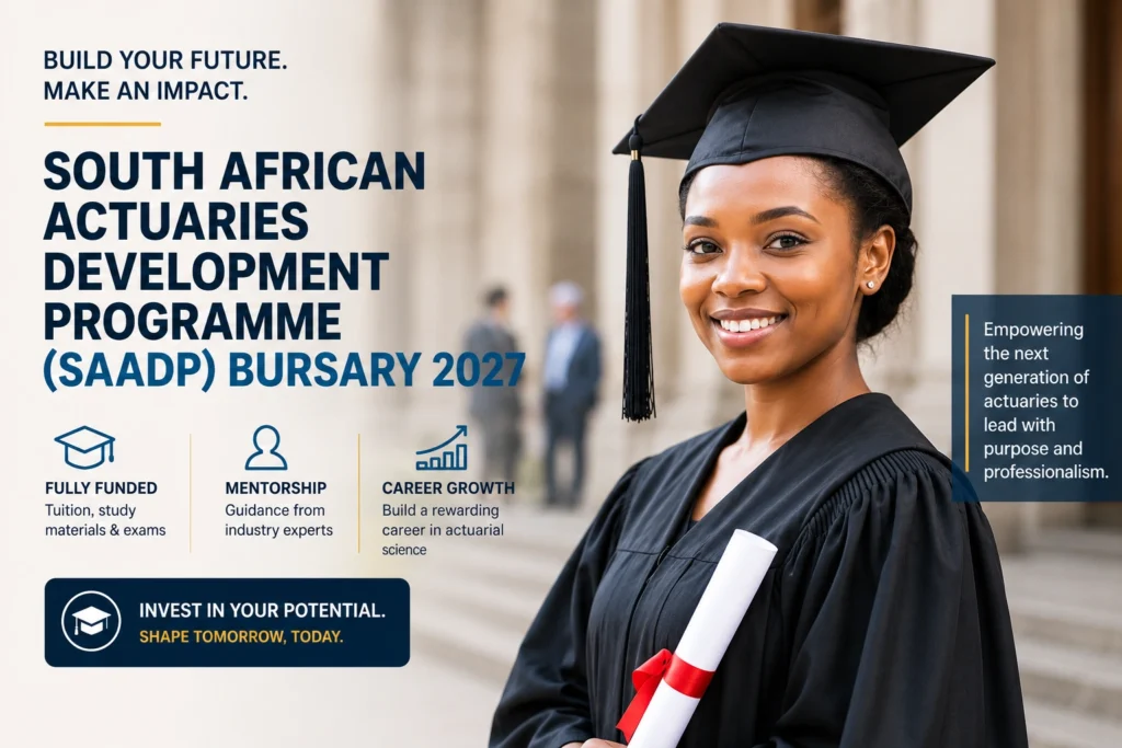 South African Actuaries Development Programme (SAADP) Bursary 2027: Your Full Ride Awaits. Apply Now!