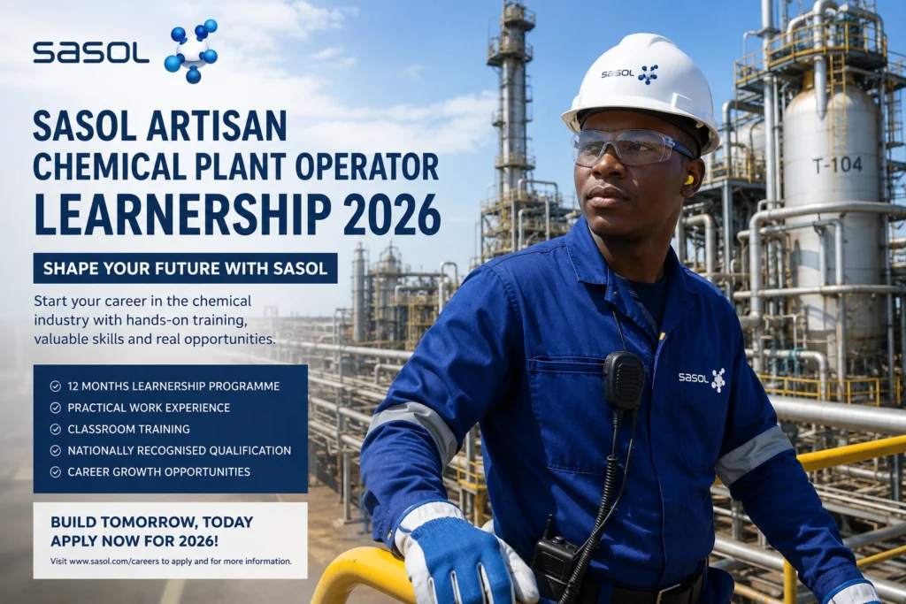 Sasol Artisan Chemical Plant Operator Learnership
