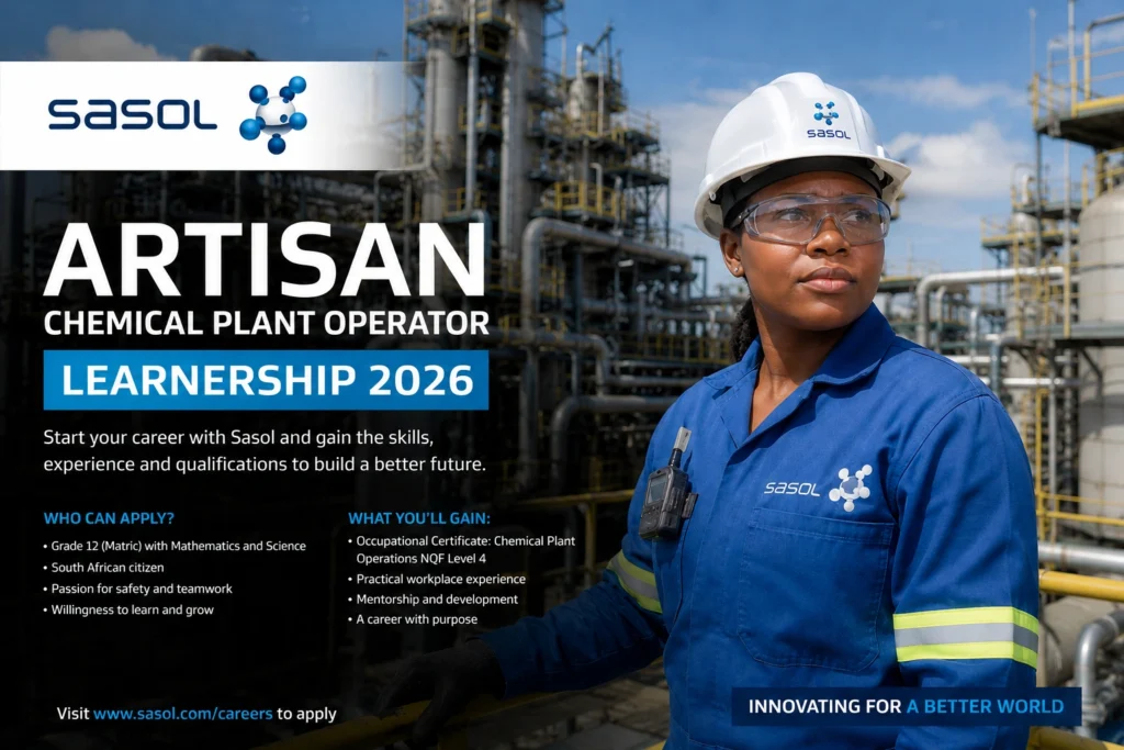Sasol Artisan Chemical Plant Operator Learnership