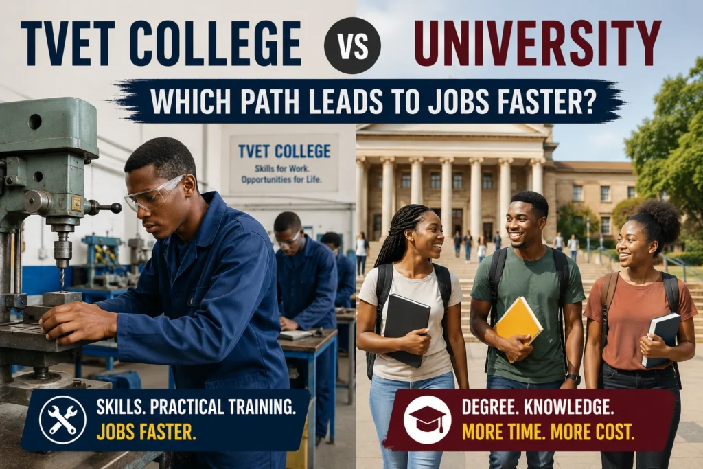 TVET College vs University Which Path Leads to Jobs TVET College vs University: Which Path Leads to Jobs