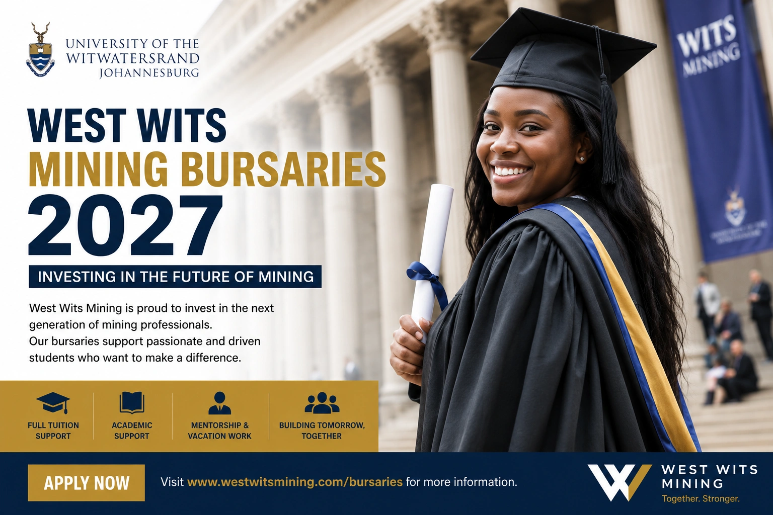 West Wits Mining Bursaries 2027 Now Open! From Matric to a Career in ...