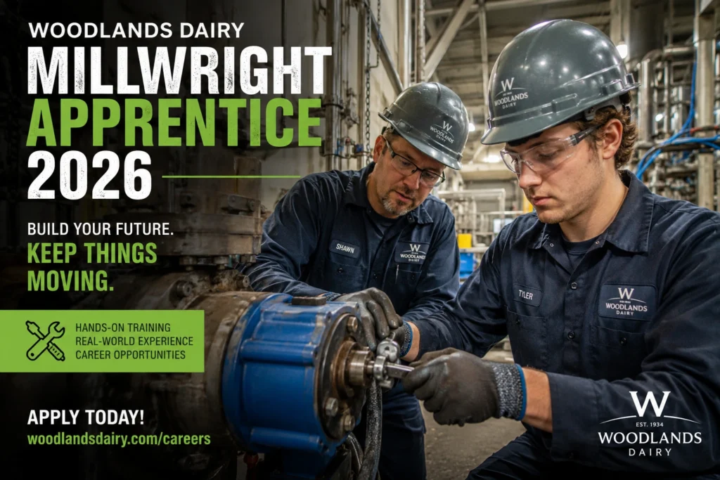 Woodlands Dairy Millwright Apprentice
