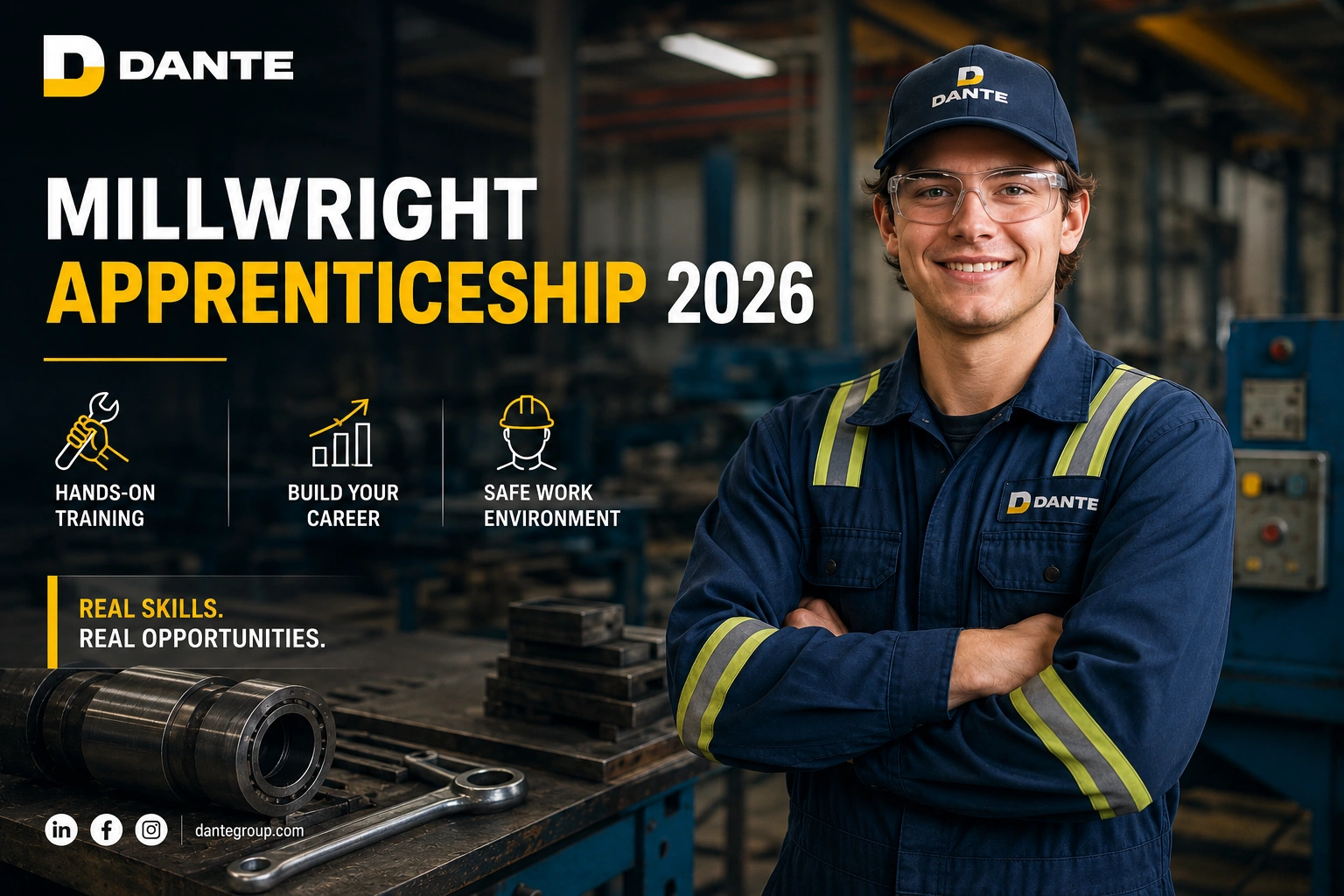 Dante Millwright Apprenticeship 2026 Now Open! Start Your Journey to ...