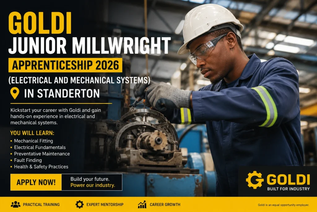 Goldi Junior Millwright Apprenticeship 2026 Goldi Junior Millwright Apprenticeship 2026