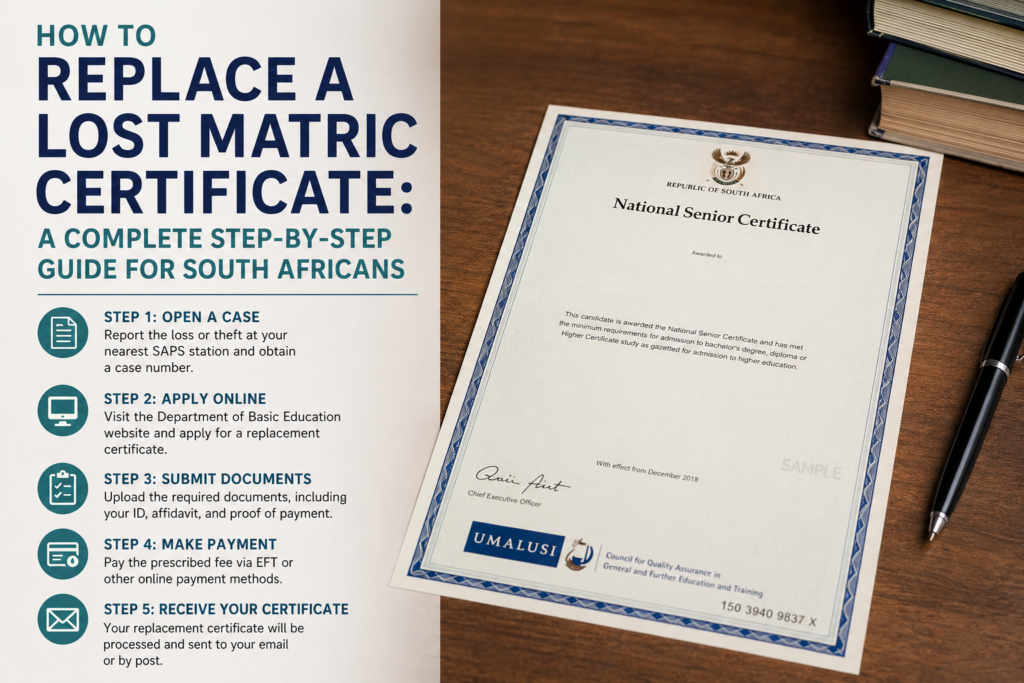 How to Replace a Lost Matric Certificate