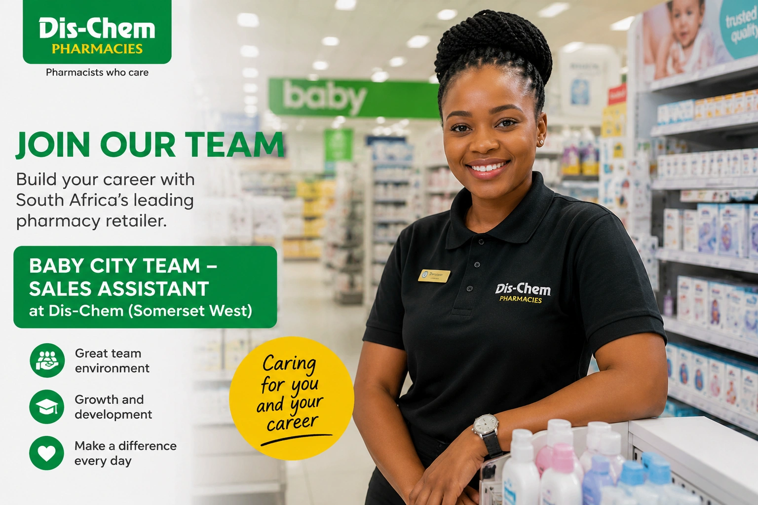 Sales Assistant at Dis‑Chem