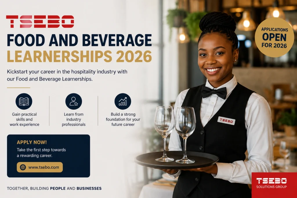 Tsebo Food and Beverage Learnerships 2026