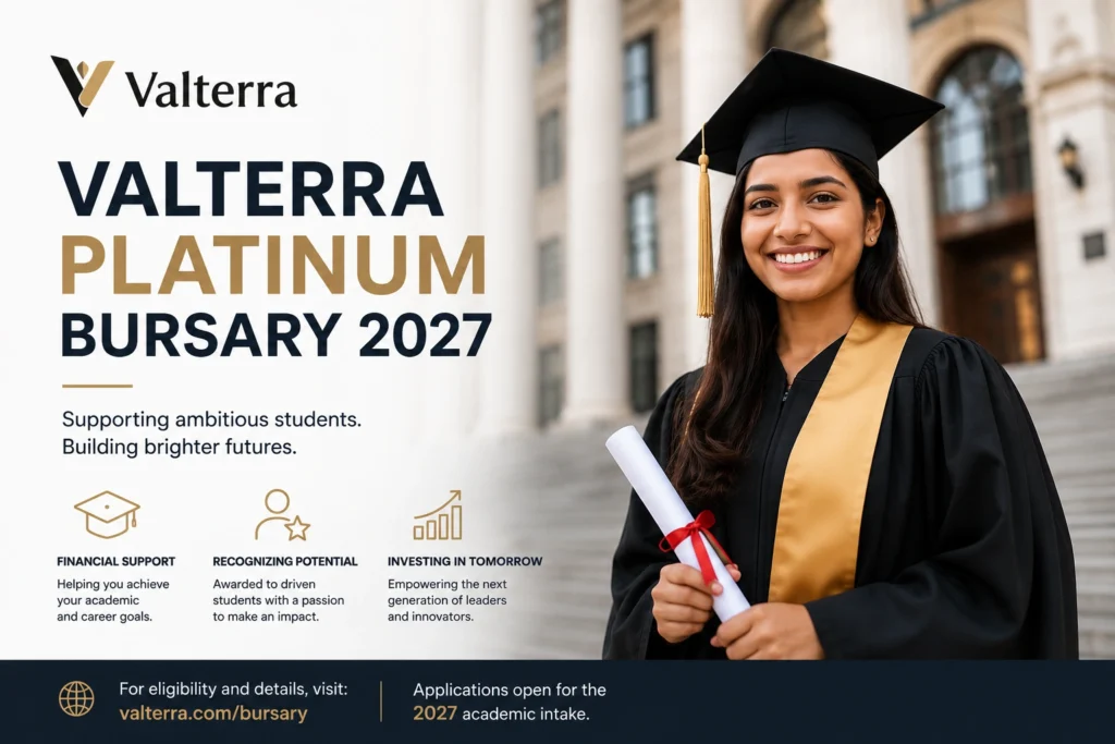Valterra Platinum Bursary 2027