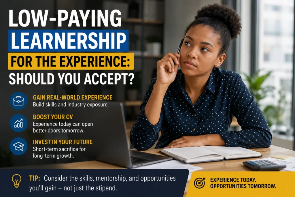 Low-Paying Learnership for the Experience