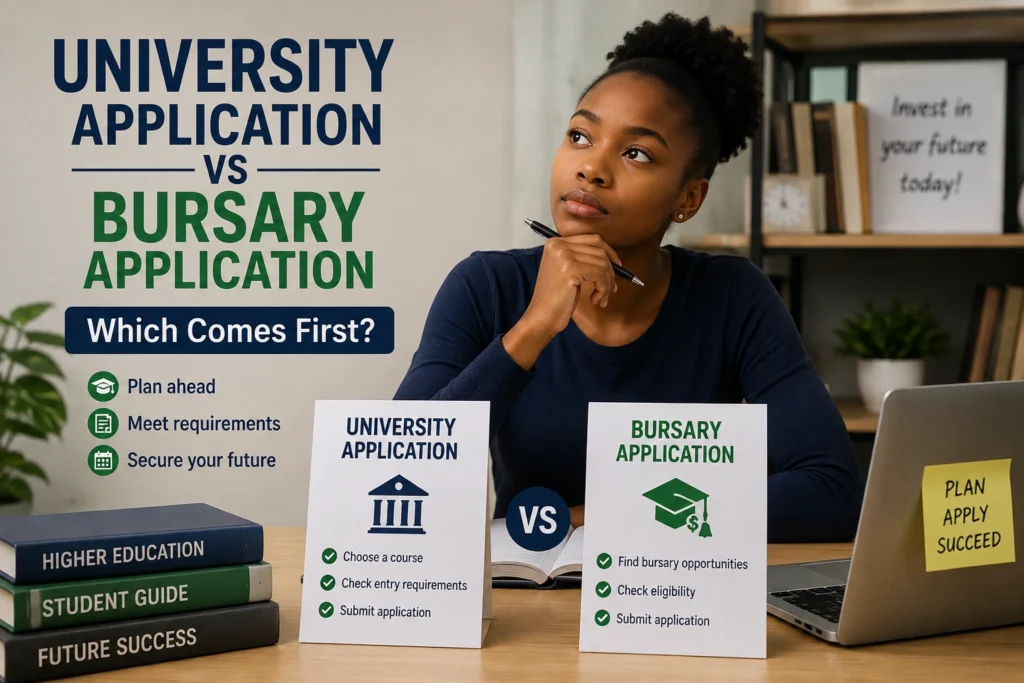 University Application vs Bursary Application