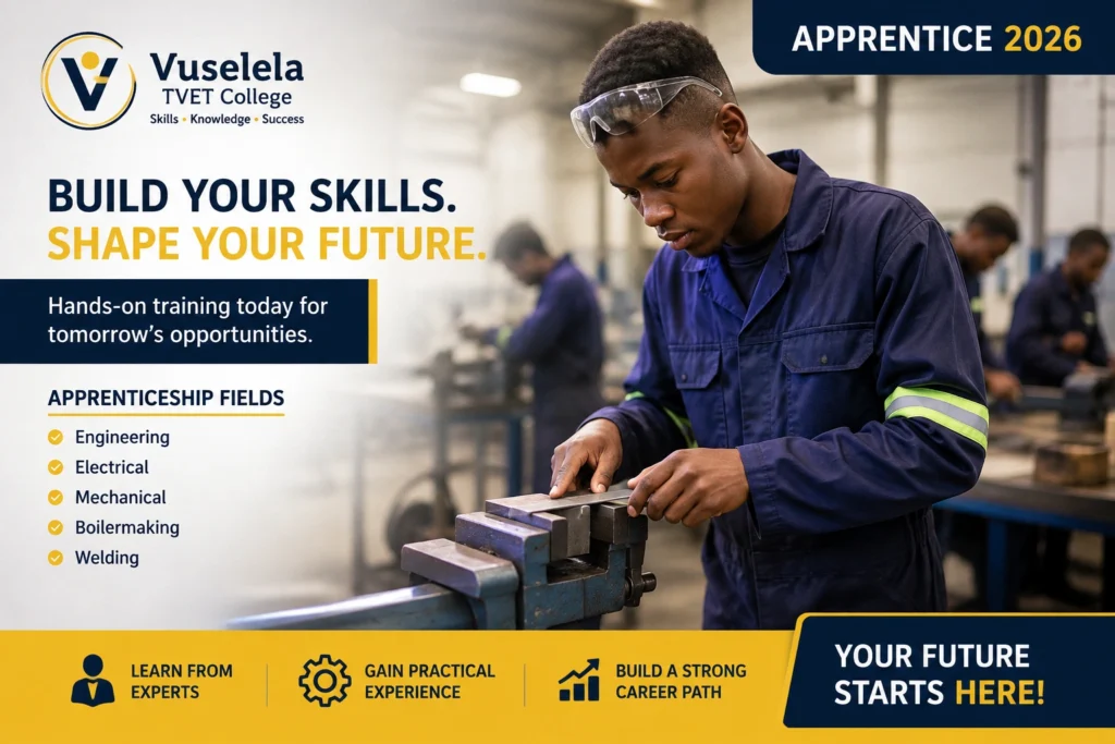 Vuselela TVET College Apprentice 2026 Vuselela TVET College Apprentice 2026