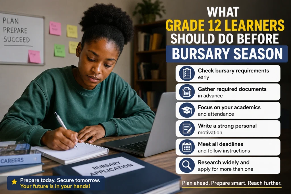 Grade 12 Learners Should Do Before Bursary Season
