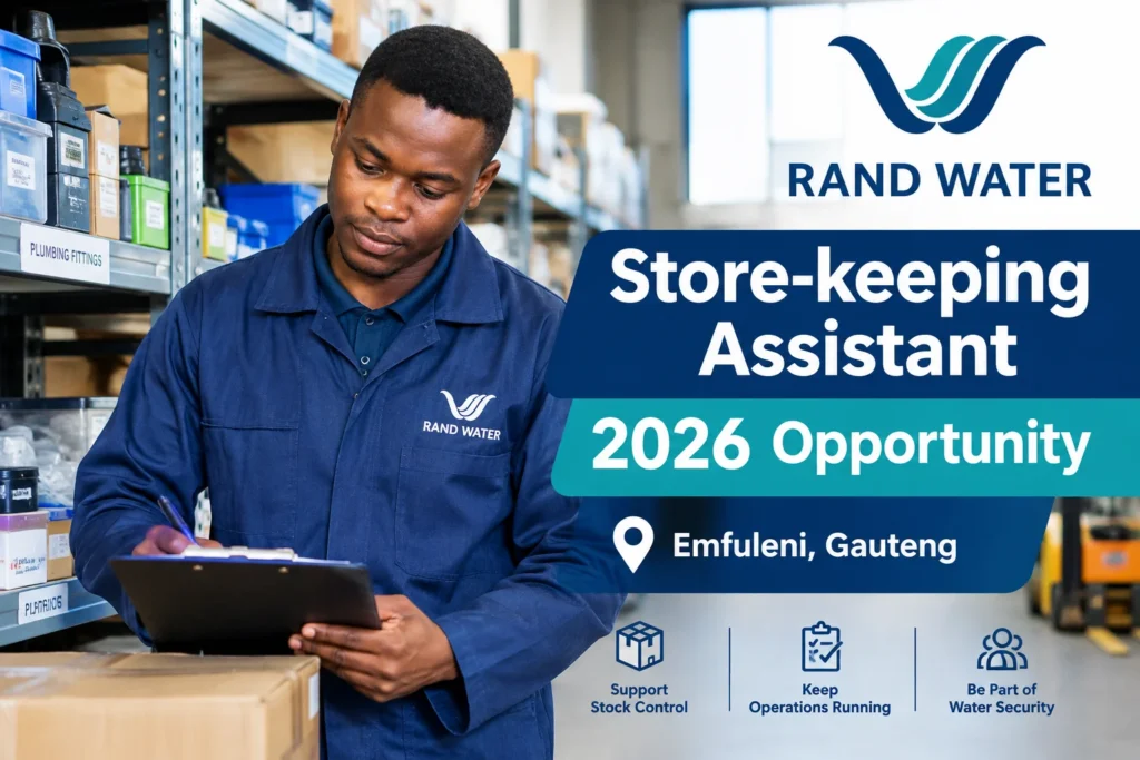 Rand Water Store-keeping Assistant 2026